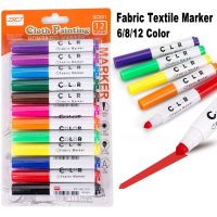 6/8/12 Waterproof Permanent Color Fabric Textile Marker Pen For T Shirt Shoes Clothes Wood Stone Art Graffiti Drawing Painting Highlighters Markers