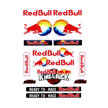 RED BULL LOGO DECAL STICKERS A4 SIZE