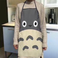 Anime Totoro Apron Dinner Party Cooking Apron Adult Baking Accessories Waterproof Fabric Printed Cleaning Tools 11.11 Aprons