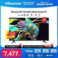 [2022 New Model] Hisense ทีวี 50 นิ้ว 4K UHD VIDAA U5 Smart TV 2.5G+5G WIFI Build in /DVB-T2 / USB2.0 / HDMI /AV รุ่น 50E6H Voice control