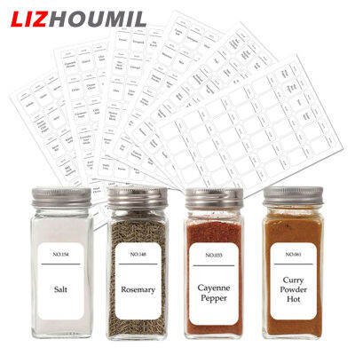 LIZHOUMIL สติกเกอร์ติดเองกันน้ำมันกันคราบน้ำมันสติ๊กเกอร์สไตล์มินิมอลสำหรับห้องครัวโถเครื่องเทศอุปกรณ์ทำความสะอาดห้องน้ำ216ชิ้น