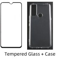 TCL 20 R 5G T767H Case Black Matte Clear Soft TPU Silicone  Protective Cover with Tempered Glass Film