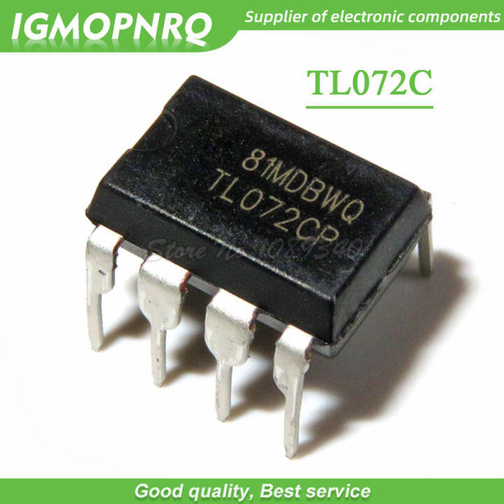 10 TL072CN TL072 TL072C TL072CP DIP-8เครื่องขยายเสียงในการดำเนินงาน-Op Amps Du เสียงต่ำ JFET ต้นฉบับใหม่