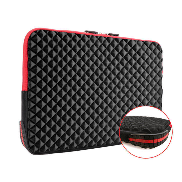 iCozzier 13.315.6 Inch Diamond Foam Laptop Sleeve with Coner Silicone