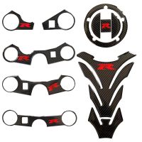 Carbon Tank Cap Sticker Tank Pad Fork Triple Tree Upper Clamp Decal For SUZUKI GSXR GSX-R 600 750 1000 K3 K4 K5 K6 K7 K8 K9 L17