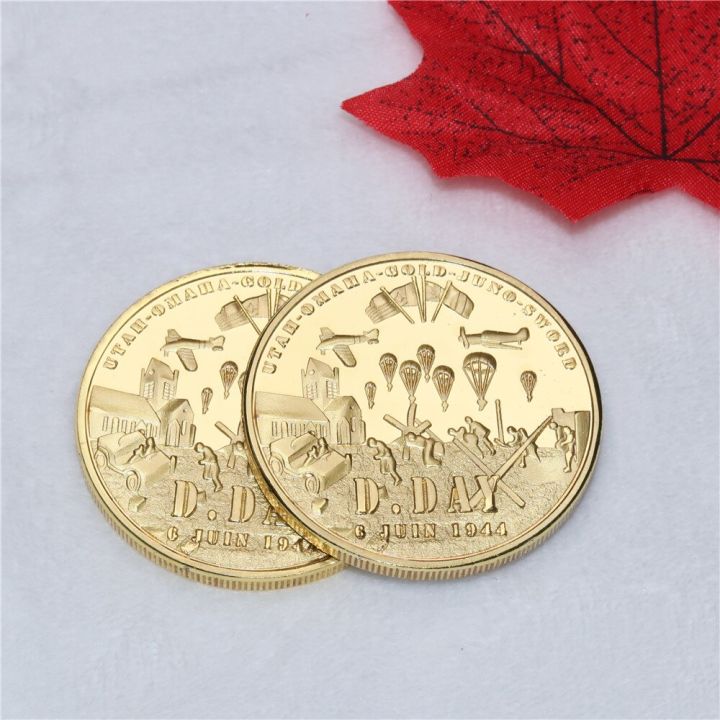 nice-canadian-souvenir-for-collection-canada-infantry-division-ww2-d-day-juno-beach-gold-plated-coin-canada-commemorative-coins