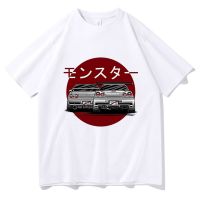 Japan Anime Initial D Print T Shirt Men Harajuku Loose T-Shirt Jdm Legend Car Nissan Skyline R34 Oversized Cotton T- Shirt S-4XL-5XL-6XL