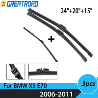 ด้านหน้าด้านหลังใบปัดน้ำฝนชุดสำหรับ BMW X5 E70 2006 - 2011 2007กระจกหน้ากระจกด้านหน้าด้านหลังหน้าต่าง24 "+ 20" + 15 "2008 2009 2010