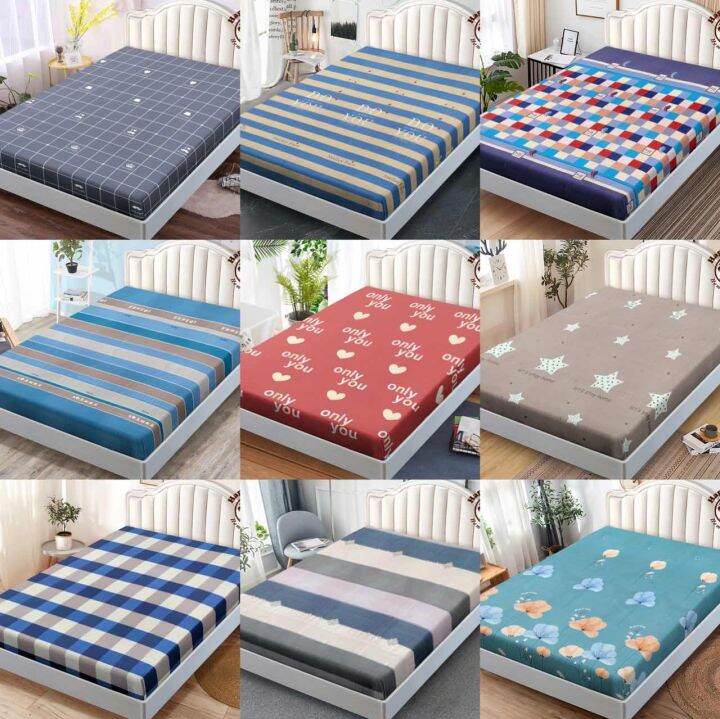 Bed Sheet Only With Garter High Quality Makapal Thick Bedding Size