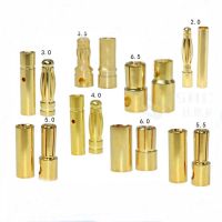 5/10Pair Banana Plug 2.0mm 3.0mm 3.5mm 4.0mm Bullet Female Male Connector 5.0mm 5.5mm 6mm 6.5mm 8mm Brass Plated Copper RC Parts