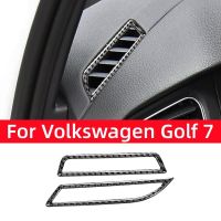 For Volkswagen Golf 7 Gti R Gte Gtd Mk7 2013-2019 Carbon Fiber Car Dashboard Air Vent Frame Cover Trim Sticker Car Accessories