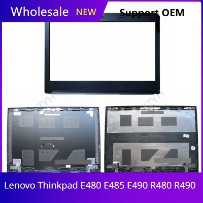 For Lenovo Thinkpad E480 E485 E490 R480 R490 Laptop LCD back cover Front Bezel Hinges Palmrest Bottom Case A B C D Shell