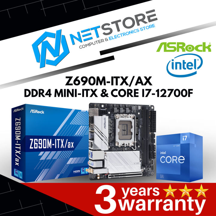 PWP ASROCK Z690M ITX/AX DDR4 MINI-ITS & INTEL CORE I7-12700F