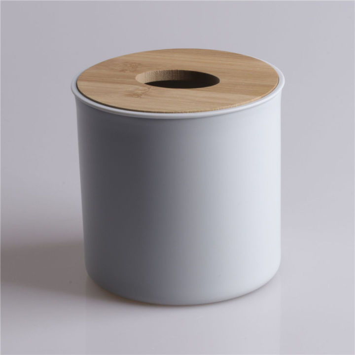 round-tissue-holder-plastic-paper-rack-bamboo-roll-paper-napkin-tray-office-table-accessories-papers-holder-tissue-holder-napki