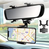 ☸♧✲  360° Car Mirror Telescopic Smart Phone Holder Mount Mobile Phone Support Stand Car GPS Adjustable CellPhone For iPhone 13 Holder