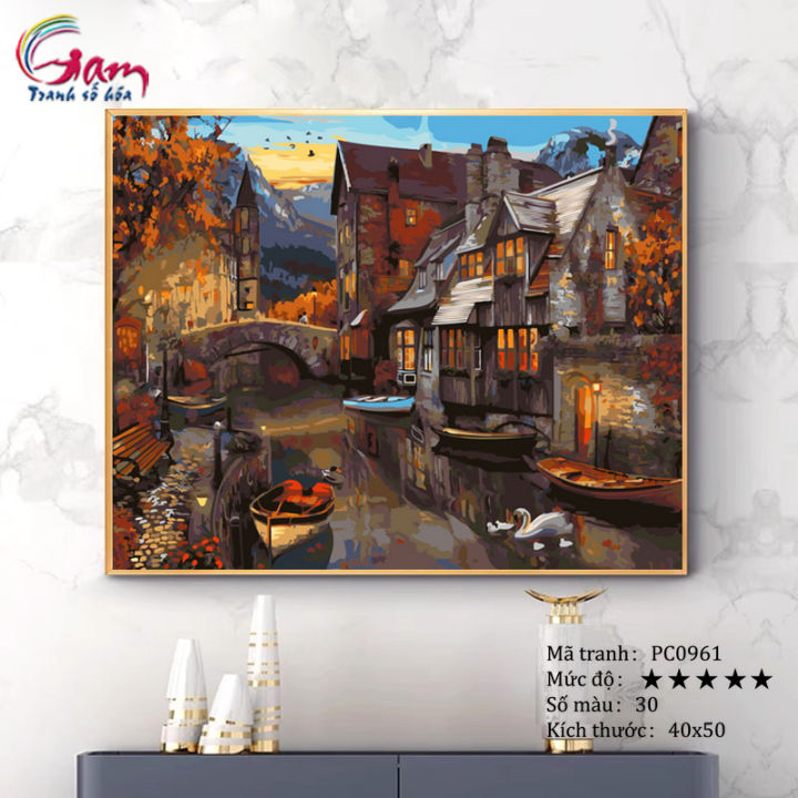 Lịch sử giá Tranh tự tô màu theo số sơn dầu số hóa size 60x75cm cập nhật  82023  BeeCost