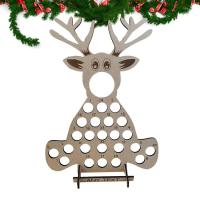 Christmas Advent Calendar 2023 Christmas Calendar Countdown Christmas Decoration With Daily Candy Countdown Elk Shape Wood for Birthday Party attractive