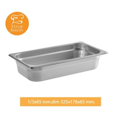 Stainless Steel Service Pan GN 1/3/ ถาด GN ถาดสำหรับใช้ในครัว ถาดใส่วัตถุดิบ ถาดสแตนเลส