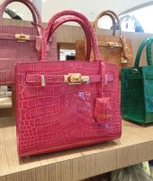 Claire Crocodile Bag Fuschia