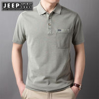 JEEP SPIRIT 1941เสื้อโปโลของผู้ชายเสื้อเชิ้ตเสื้อโปโลแขนสั้นลำลองธุรกิจลำลองใหม่ฤดูร้อนเสื้อโปโลเสื้อโปโลมีสไตล์หลวมน้ำหนักเบา