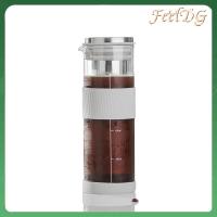 FEELDG แก้วชงเบียร์ เครื่องชงกาแฟและชาแบบชงเย็น 800มล. สีเทาและสีเทา เหยือกแก้วบอโรซิลิเกต เครื่องล้างจานปลอดภัย ตะแกรงกรองการต้มเบียร์สแตนเลส กาต้มน้ำกาแฟชงเย็น ห้องครัวในบ้าน