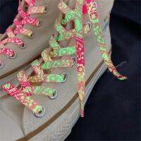 1คู่Luminous Shoelacesรองเท้าผ้าใบเรืองแสงShoelaces 120/140/160ซม.ดอกไม้มะม่วงหิมพานต์Gradientการพิมพ์รองเท้า-fgludnfmsf