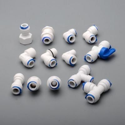 ☏ 3/8 Tube Hose Fitting Pipe RO Filter System Fittings Water Attachment Threaded Quick Connector Plumbing Home Improvement