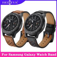 สายนาฬิกา 20mm 22mm width Leather Strap สำหรับ Samsung Galaxy Watch 46 มม. 42 มม. สาย/Gear S2/Gear S3 Smartwatch Leather Replacement Wriststrap Bands