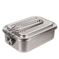 304 Stainless Steel Lunch Box Stainless Picnic Box Outdoor Dinner Pail Travel Camping Food Contains Breakfast Storage