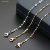 ❀❣℡ 40cm/45cm/50cm Long Cross Chain Necklace 3 Colors Stainless Steel Chain Party Gifts For DIY Neacklace Jewelry Making