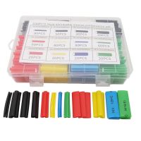 530Pcs/Box Insulation Heat Shrinkable Tube 2:1 Heat Shrink Tubing Wire Sleeve Waterproof Cable Protector Sleeve Assortment Kit Cable Management