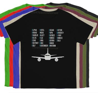 Phonetic Alphabet Airplane Pilot Flying Aviation Mens T Shirt Lover Gift Custom T-shirts Male Promotion New Trend