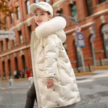 Girls fur hood parka sale