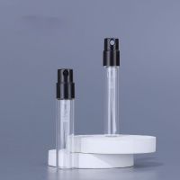 10 Pcs 1.5ML 2ML 2.5ML Black Clear Portable Mini Perfume Glass Bottle Empty Cosmetics Bottle Sample Thin Glass Vials Wholesale Travel Size Bottles Con