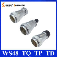 เดิม Weipu เชื่อมต่อ WS48 WS48 TQ TP TD 5 7 20 27 38 42ขาชายพลาสติกโลหะท่อแขนสายเคเบิ้ลเสียบขั้วต่อสายไฟ