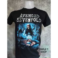 2023 newเสื้อยืดคอกลม สกรีนลาย AVENGED SEVENFOLD (รหัส 96)