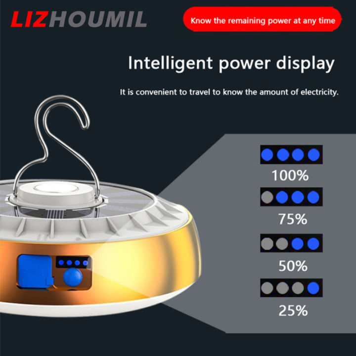 lizhoumil-โคมไฟสำหรับตั้งแคมป์พลังงานแสงอาทิตย์-โคมไฟเต็นท์อเนกประสงค์กลางแจ้งกันน้ำพร้อมตะขอพับได้