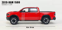 โมเดลกระบะอเมริกัน RAM 1500 ปี 2019 scale 1:24  ขนาด 20 ซม. เปิดประตูได้ Ram Truck Model : Diecast