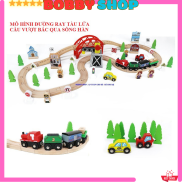 Compatible brio, Hape, Lidl, Ikea series Fire track railway set model