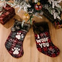 Christmas Socks Decoration Letter Claw Socks Gift Bag Christmas Hanging Bags Gift Xmas Socks Decor Boutique Bag Present 87HA