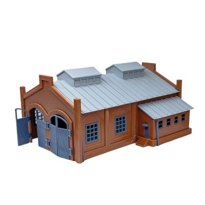 Outland Models Railroad Layout Locomotive Shed/Engine House (2-Stall) 1:87 HO Scale