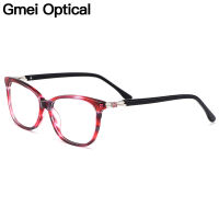 Gmei Optical Acetate ผู้หญิงกรอบแว่นตาหญิงรูปไข่แว่นตาสายตาสั้นกรอบแว่นตา Full Rim แว่นตา M22001