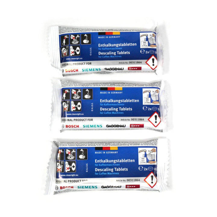 Bosch Original Tassimo Descaling Tablets (1 Box Of 6 Tablets) C/W