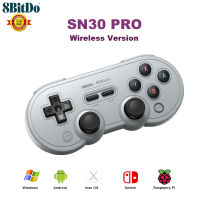 8Bitdo SN30 Pro G/SN รุ่นอุปกรณ์ควบคุมบลูทูธไร้สายคลาสสิกจอยสติ๊กจอยเกมสำหรับ Nintendo สวิทช์/ไอน้ำ/Windows/Android/MacOS/Raspberry Pi