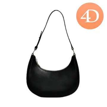 Portable Fashionable Pu Crossbody Bag With Crescent Shape, Simple