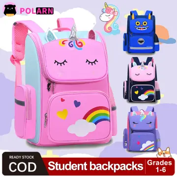 Cute Cartoon Middle School Student Bag Unicorn Girl Rainbow Pony Backpack, Fashion Backpacks