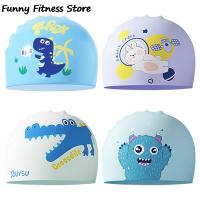 Cartoon Animals Bathing Hats Boys Girls Waterproof Silicone Diving Caps Hair Wrap Swimming Cap Children Kids Sports Headwear Swim Caps