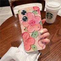 New เคสโทรศัพท์ Reno10 5G Version Reno 10 / 8T A78 A98 A17k A17 A57 2022 A77s A77 Fashion Silicone Painting Flowers Soft Protection Cover เคส Reno10ProPlus Reno8 T Reno8T O