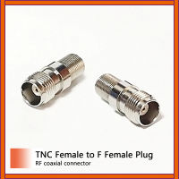 1PC ใหม่ TNC หญิง F หญิงแจ็ค RF Coax Adapter แปลงตรง Nickelplated ขายส่ง