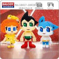 Balody Anime Mighty Atom Astro Boy Kitty Suzu Cat Robot Doll Animal Mini Diamond Blocks Bricks Building Toy For Children No Box